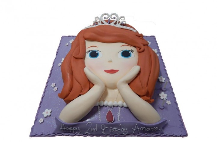 Sofia the First Head Only Cake